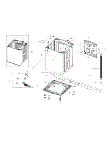 Frame parts for Samsung Washer WA456DRHDSU/AA-0000 / from AppliancePartsPros.com