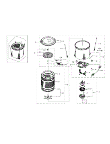 Tub parts for Samsung Washer WA456DRHDSU/AA-0002 / from AppliancePartsPros.com