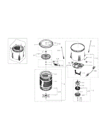 Tub parts for Samsung Washer WA422PRHDWR/AA-0002 / from AppliancePartsPros.com