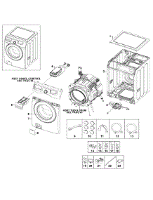 Main Assy parts for Samsung Washer WF220ANW/XAA-0001 / from AppliancePartsPros.com