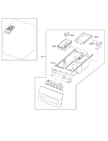 Drawer Assy parts for Samsung Washer WF220ANW/XAA-0002 / from AppliancePartsPros.com