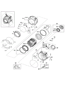Tub & Drum parts for Samsung Washer WF220ANW/XAA-0002 / from AppliancePartsPros.com