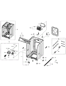 Frame & Cover parts for Samsung Washer WF393BTPARA/A2-0000 / from AppliancePartsPros.com