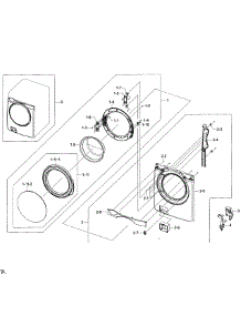 Frame Front & Door parts for Samsung Washer WF393BTPARA/A2-0000 / from AppliancePartsPros.com