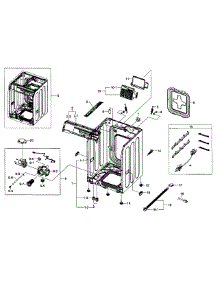 Frame & Cover parts for Samsung Washer WF393BTPAWR/A1-0000 / from AppliancePartsPros.com