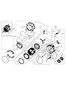 Tub & Drum parts for Samsung Washer WF393BTPAWR/A1-0000 / from AppliancePartsPros.com