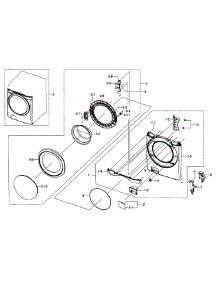 Frame Front & Door parts for Samsung Washer WF457ARGSWR/AA-0000 / from AppliancePartsPros.com