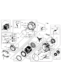 Tub & Drum parts for Samsung Washer WF457ARGSWR/AA-0000 / from AppliancePartsPros.com