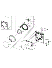 Frame Front & Door parts for Samsung Washer WF455ARGSGR/AA-0000 / from AppliancePartsPros.com
