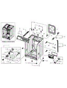 Frame & Cover parts for Samsung Washer WF331ANW/XAA-0004 / from AppliancePartsPros.com
