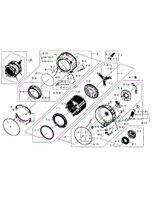 Tub & Drum Assy parts for Samsung Washer WF419AAW/XAA-0004 / from AppliancePartsPros.com