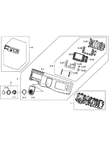 Control Panel parts for Samsung Washer WF331ANR/XAA-0004 / from AppliancePartsPros.com