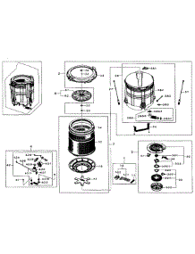 Tub Assy parts for Samsung Washer WA5451ANW/XAA-0003 / from AppliancePartsPros.com