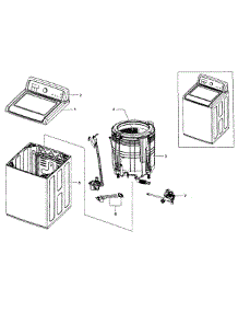 Main Assy parts for Samsung Washer WA5451ANW/XAA-0002 / from AppliancePartsPros.com