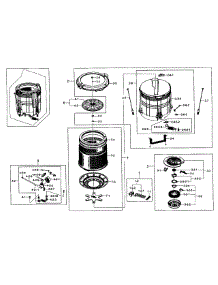 Tub Assy parts for Samsung Washer WA5451ANP/XAA-0002 / from AppliancePartsPros.com