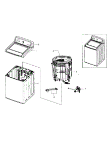 Main Assy parts for Samsung Washer WA5451ANP/XAA-0001 / from AppliancePartsPros.com