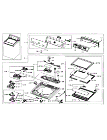 Top Assy parts for Samsung Washer WA5451ANP/XAA-0001 / from AppliancePartsPros.com