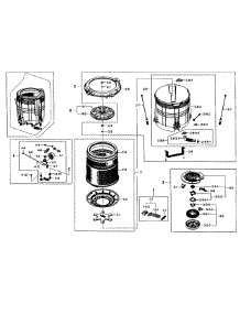 Tub Assy parts for Samsung Washer WA5451ANP/XAA-0001 / from AppliancePartsPros.com
