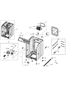 Frame Assy parts for Samsung Washer WF395BTPAWR/A2-0001 / from AppliancePartsPros.com