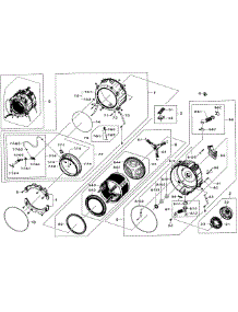 Tub Assy parts for Samsung Washer WF395BTPAWR/A2-0001 / from AppliancePartsPros.com
