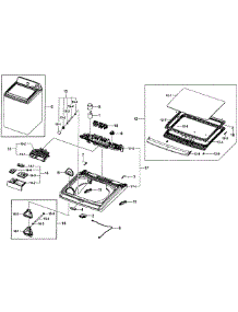 Top Cover Assy parts for Samsung Washer WA50F9A8DSW/A2-0001 / from AppliancePartsPros.com
