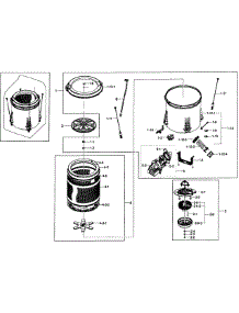 Tub Assy parts for Samsung Washer WA50F9A8DSW/A2-0001 / from AppliancePartsPros.com