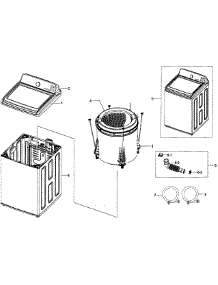 Main Assy parts for Samsung Washer WA50F9A8DSP/A2-0001 / from AppliancePartsPros.com