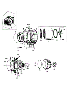 Tub / Drum Assy parts for Samsung Washer WF337AAR/XAA-0000 / from AppliancePartsPros.com