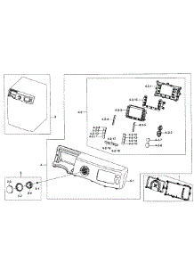 Control Panel parts for Samsung Washer WF501ANW/XAA-0002 / from AppliancePartsPros.com