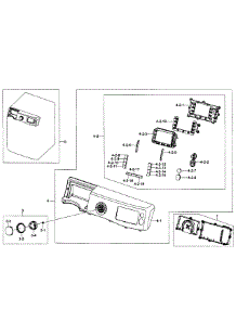 Control Panel parts for Samsung Washer WF501ANW/XAA-0003 / from AppliancePartsPros.com