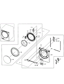 Door Assy parts for Samsung Washer WF501ANW/XAA-0003 / from AppliancePartsPros.com