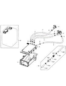 Drawer Housing parts for Samsung Washer WF501ANW/XAA-0003 / from AppliancePartsPros.com