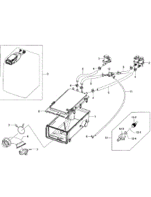 Drawer Housing parts for Samsung Washer WF365BTBGWR/A2-0001 / from AppliancePartsPros.com
