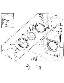 Front Assy parts for Samsung Washer WF219ANB/XAA-0000 / from AppliancePartsPros.com