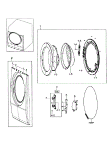 Front Assy parts for Samsung Washer WF206ANS/XAA-0000 / from AppliancePartsPros.com