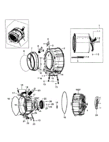 Drum Assy parts for Samsung Washer WF316LAW/XAA-0000 / from AppliancePartsPros.com