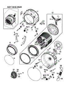 Drum Assy parts for Samsung Washer WF328AAR/XAA-0001 / from AppliancePartsPros.com