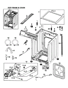 Frame / Cover parts for Samsung Washer WF328AAG/XAA-0002 / from AppliancePartsPros.com