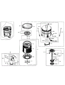 Tub Assy parts for Samsung Washer WA484DSHASU/A1-0001 / from AppliancePartsPros.com