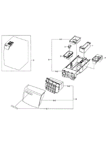 Drawer Assy parts for Samsung Washer WF511ABW/XAA-0002 / from AppliancePartsPros.com
