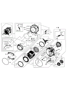 Tub / Drum Assy parts for Samsung Washer WF511ABW/XAA-0002 / from AppliancePartsPros.com