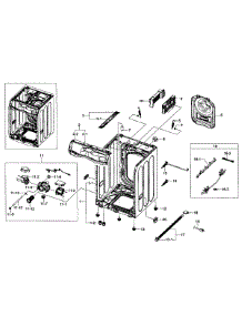 Frame Assy parts for Samsung Washer WF435ATGJRA/A1-0002 / from AppliancePartsPros.com