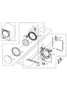 Front / Door Assy parts for Samsung Washer WF435ATGJWR/A1-0001 / from AppliancePartsPros.com
