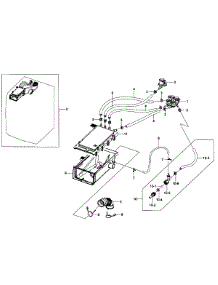 Drawer Housing parts for Samsung Washer WF455ARGSWR/AA-0001 / from AppliancePartsPros.com