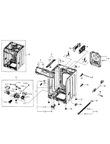 Frame Assy parts for Samsung Washer WF457ARGSGR/AA-000F / from AppliancePartsPros.com