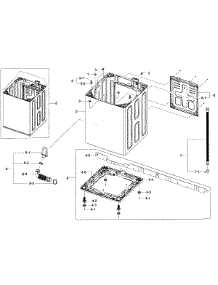 Frame Assy parts for Samsung Washer WA456DRHDSU/AA-0001 / from AppliancePartsPros.com
