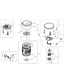 Tub Assy parts for Samsung Washer WA456DRHDSU/AA-0001 / from AppliancePartsPros.com