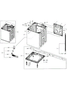 Frame Assy parts for Samsung Washer WA422PRHDWR/AA-0001 / from AppliancePartsPros.com