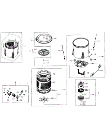 Tub Assy parts for Samsung Washer WA422PRHDWR/AA-0001 / from AppliancePartsPros.com