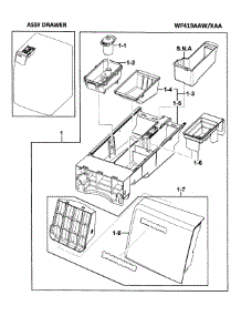 Drawer Assy parts for Samsung Washer WF419AAW/XAA-0000 / from AppliancePartsPros.com